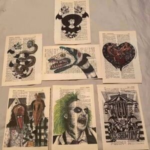 Beetlejuice themed dictionary art prints
